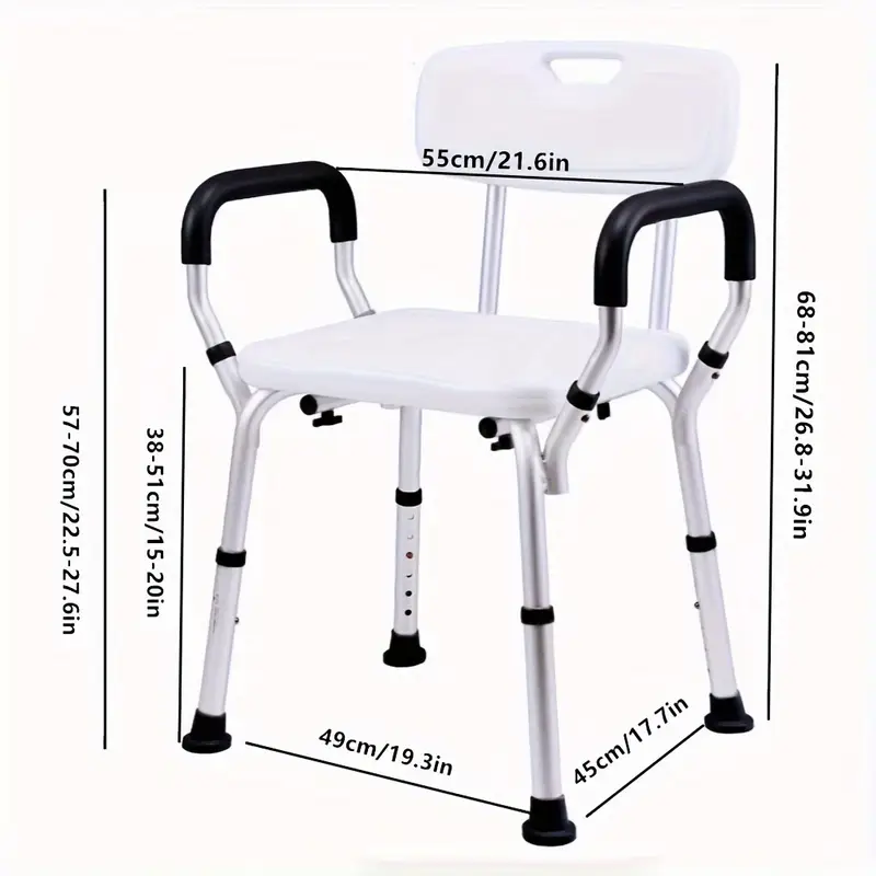 Adjustable Height Shower Chair - Image 3