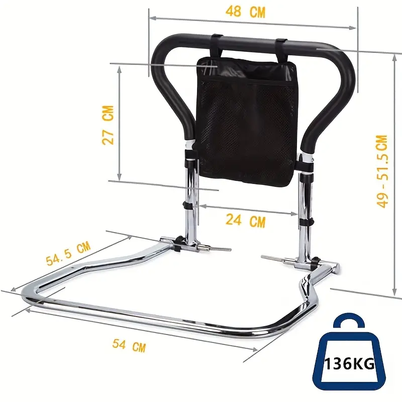 Foldable Adjustable Bed Rails - Image 3