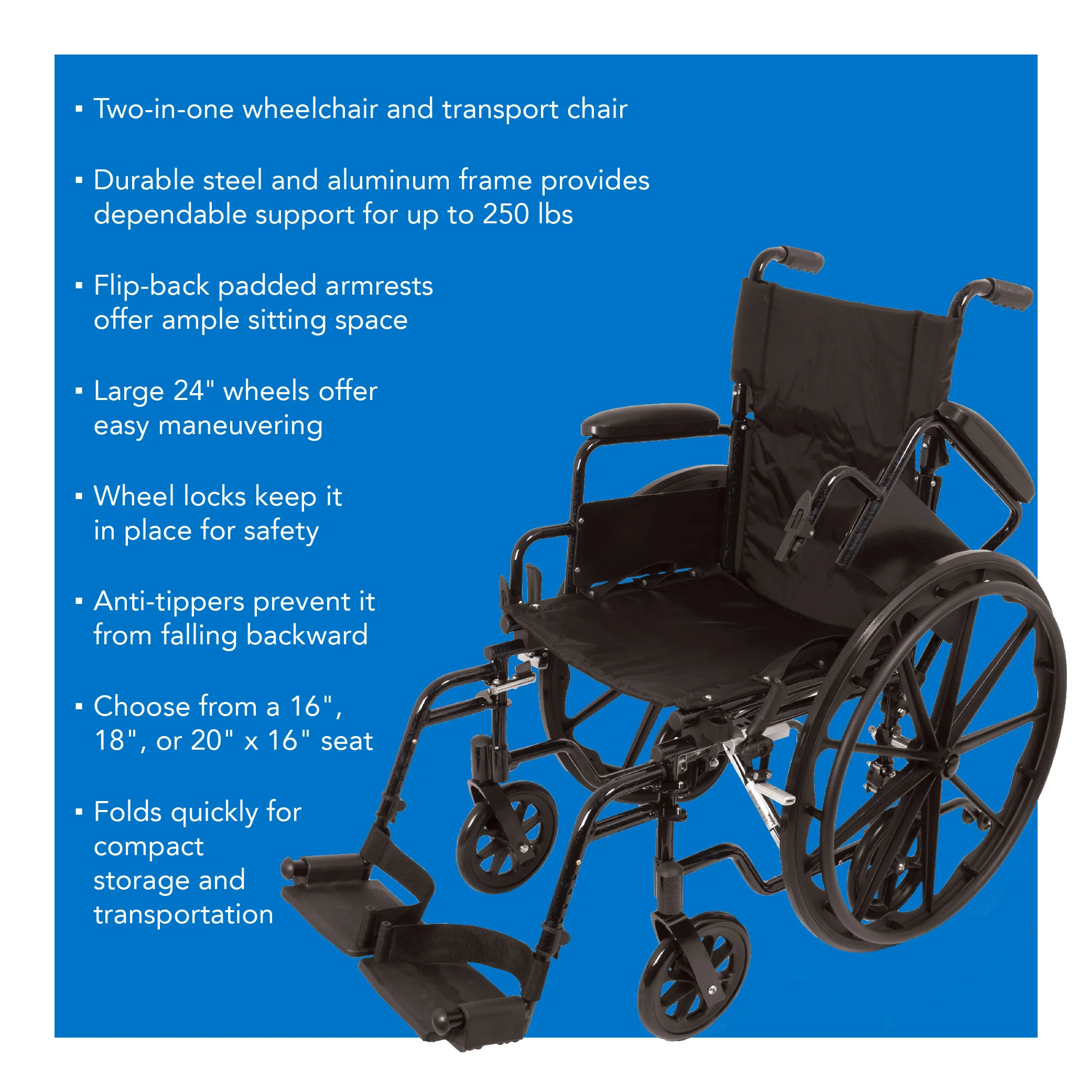 ProBasics Transformer Dual-Purpose Lightweight Wheelchair - Image 2