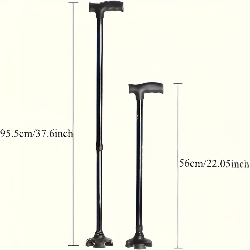 Aluminum Adjustable Telescopic Walking Cane - Image 3