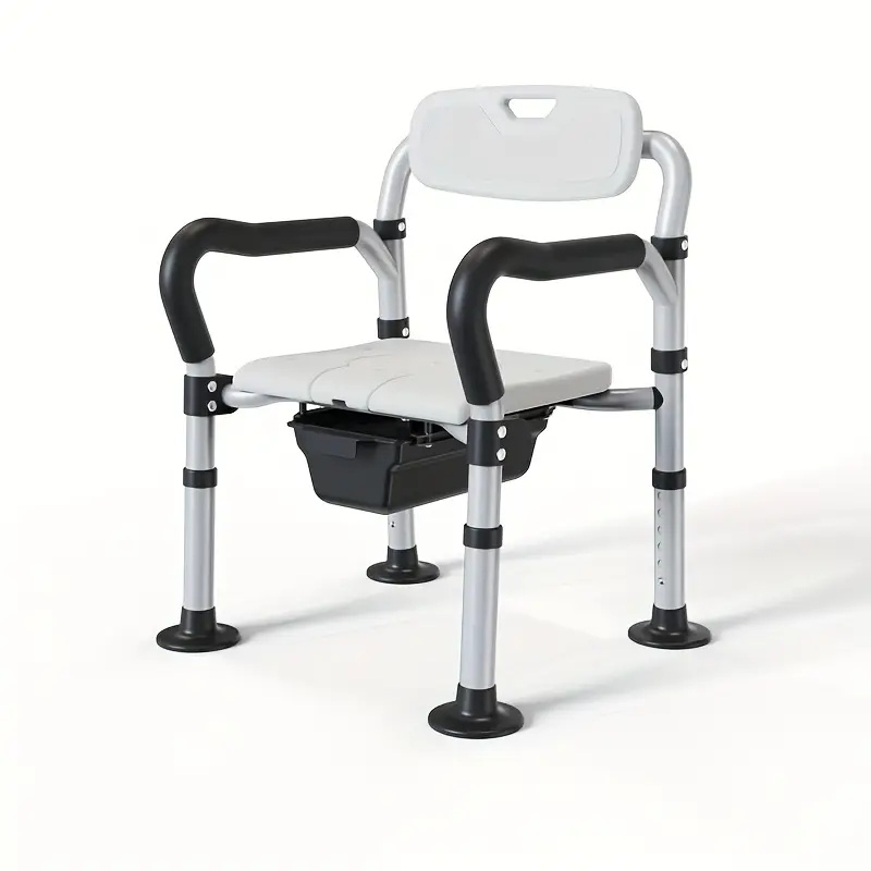 Adjustable Aluminum Shower Toilet Seat